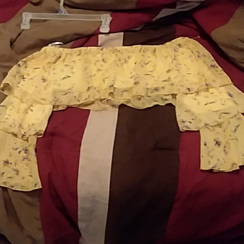 Floral yellow crop top